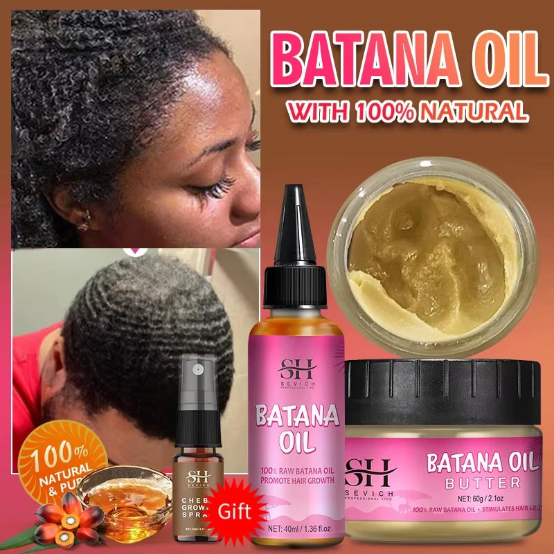 100Ml Leave-In Batana Oil Hair Fast Growth Oil Set Hair Repair Spray Repairs Damage Hair Keratin Hair Scalp Regrowth Treatment