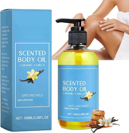 Body Oil Caramel Vanilla,Oil Massager for Body,Fragrances Body Oil,Brightening Skin Oil,Caramel Vanilla Body Oil,Dry Skin Moisturizer Caramel Vanilla Body Oil,Body Massage Oil for All Skin Types